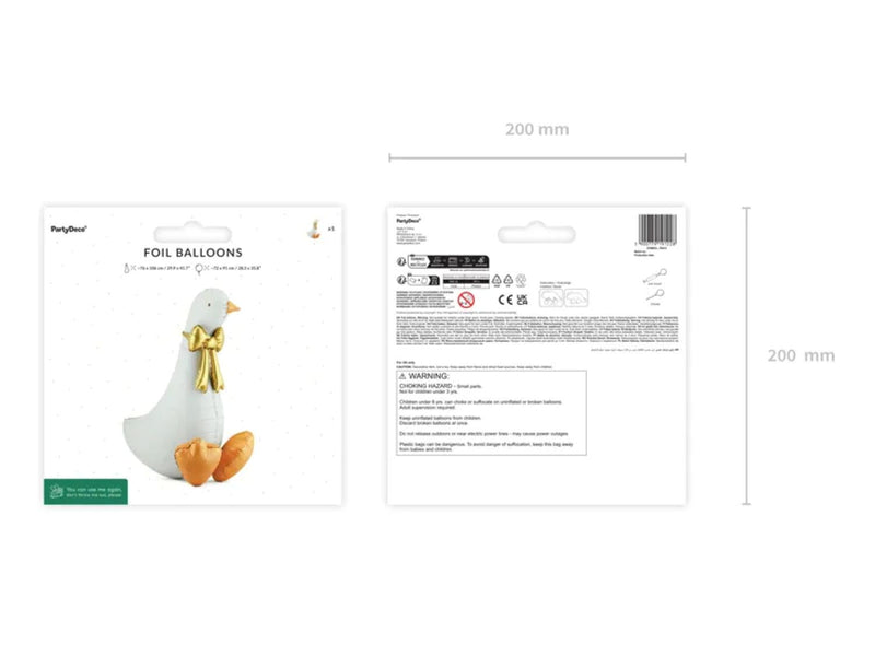 Folienballon "Gans" | 72x91cm  (MIT LUFT ZU BEFÜLLEN)