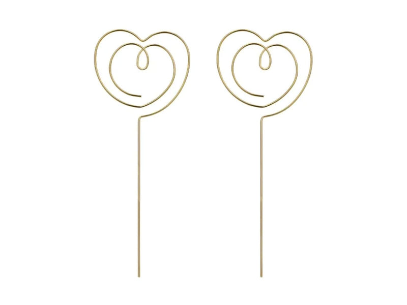 Tortendeko "Herzen" 2 Stk 12x4,5cm |Gold