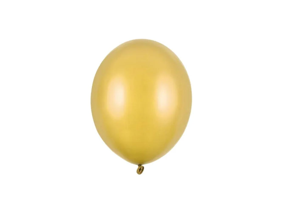 100 Stk. Luftballon Ø12cm "Uni Metallic" |  Gold