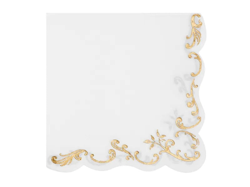 Servietten "Gold-Ornament" 12Stk./33x33cm
