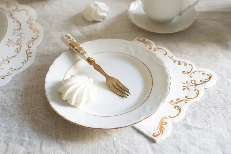 Servietten "Gold-Ornament" 12Stk./33x33cm