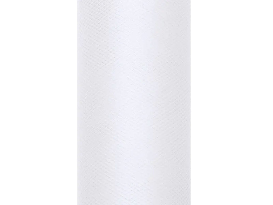 Dekostoff Tüll 0,15m x 9m Weiß