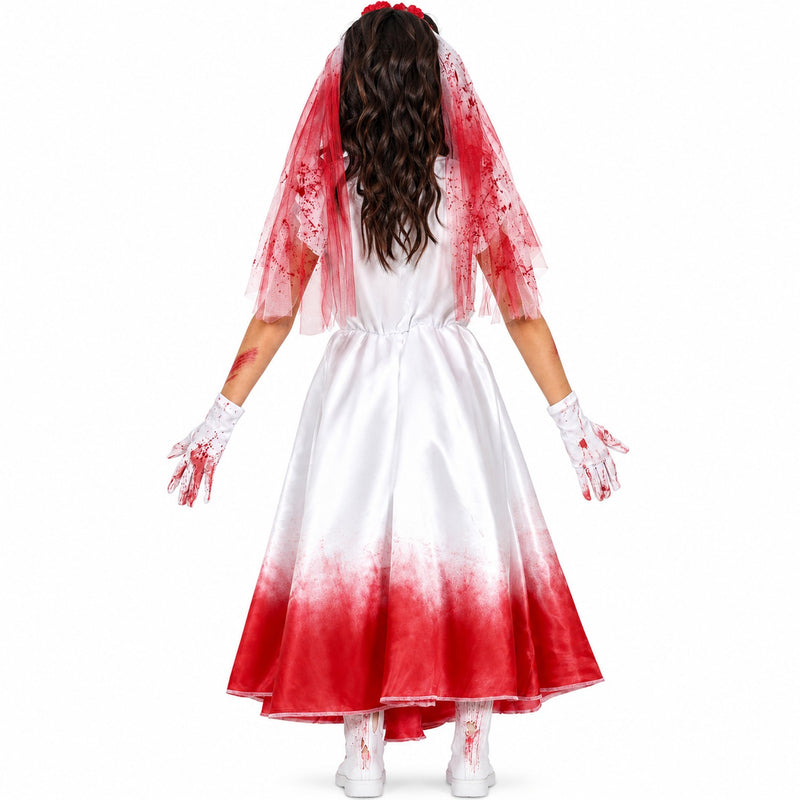 "Blutige Braut" Kostüm für Mädchen | Kleid und Schleier