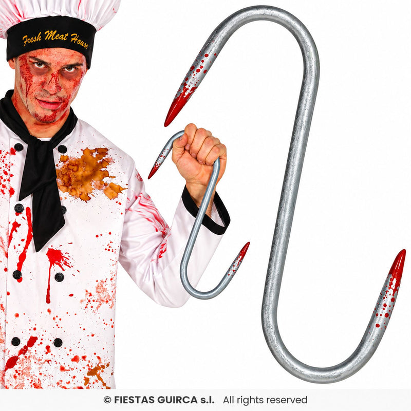 Blutiger Fleischerhaken 33 cm | Halloween Kostüm Accessoire