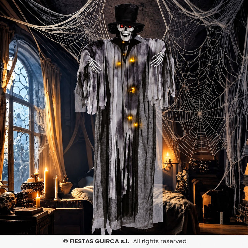 Halloween Figur "Skelett Bräutigam" Animiert | 180 cm - Licht