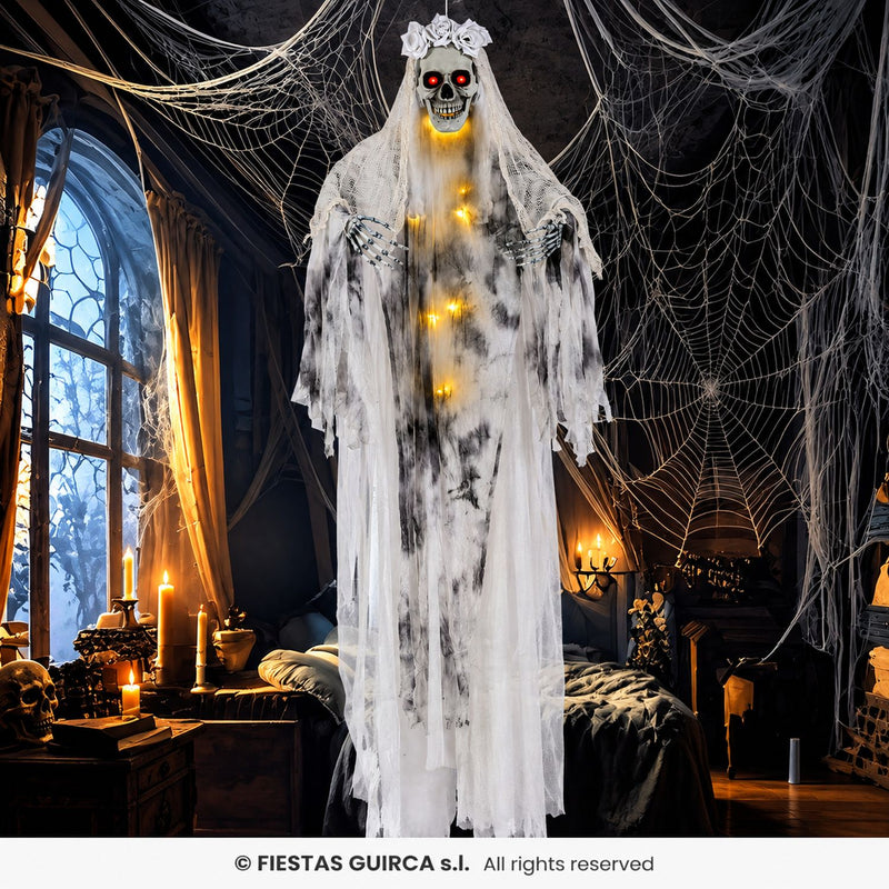 Halloween Figur "Skelett Braut" Animiert | 180 cm - Licht