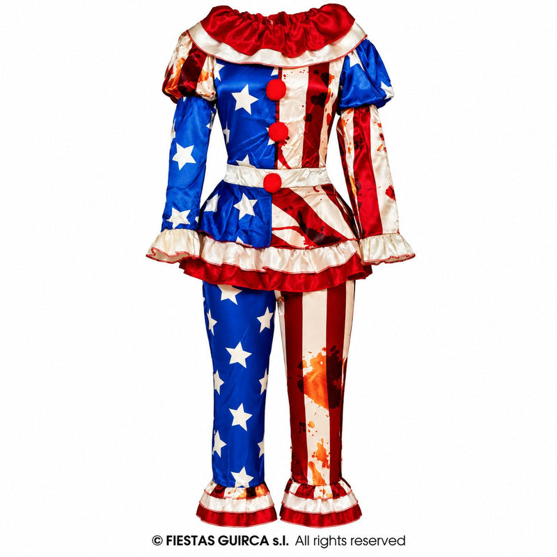 Horror Clownin "Patriotin" Kostüm für Damen | 2-tlg.