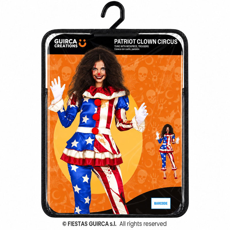 Horror Clownin "Patriotin" Kostüm für Damen | 2-tlg.
