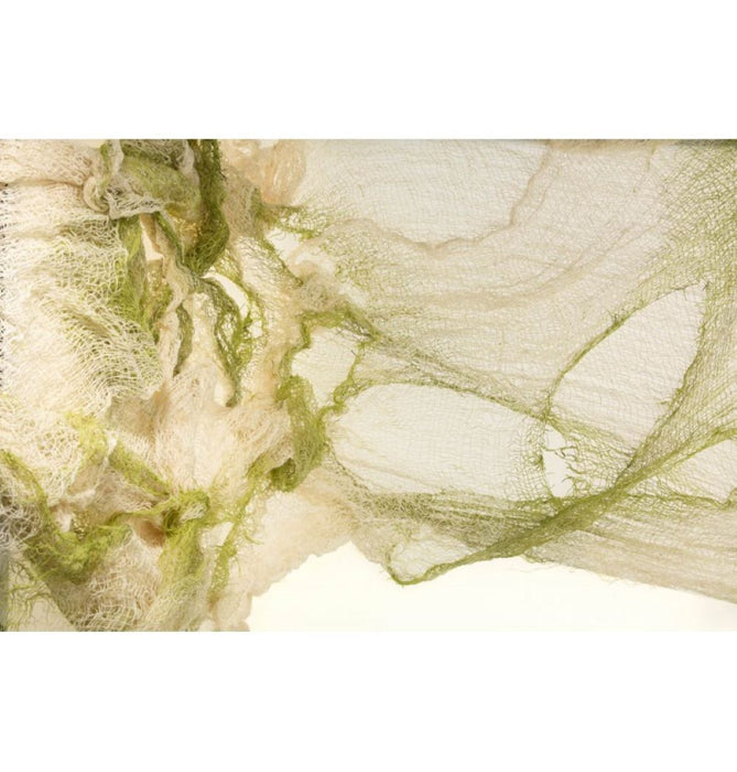 Dekostoff Lumpenstoff 150 x 60 cm | Beige Moosgrün Dekoration