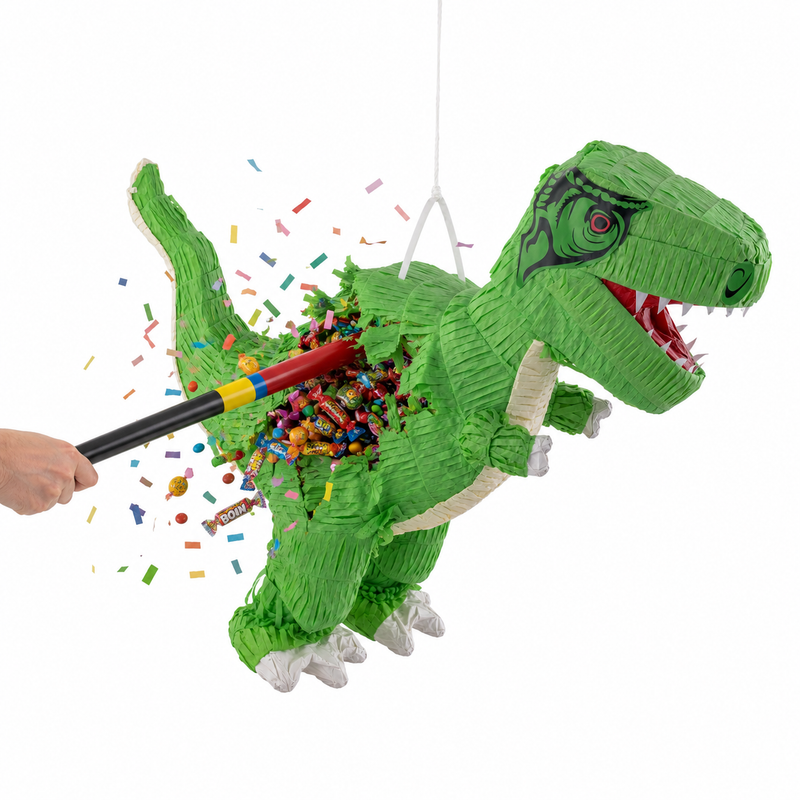 Pinata "Dinosaurier T-Rex" Grün | 31x13x44cm
