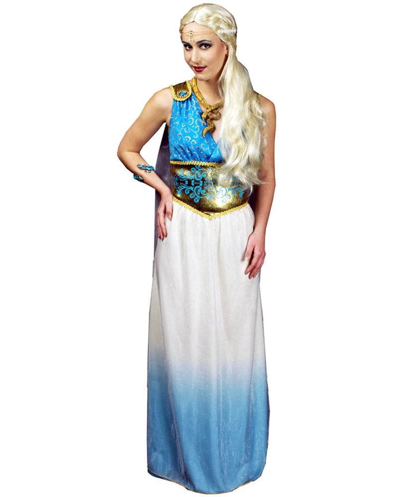 Römerin "Danaria" Kostüm für Damen | Creme Türkis