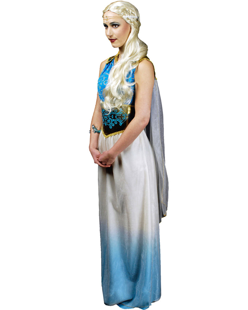 Römerin "Danaria" Kostüm für Damen | Creme Türkis