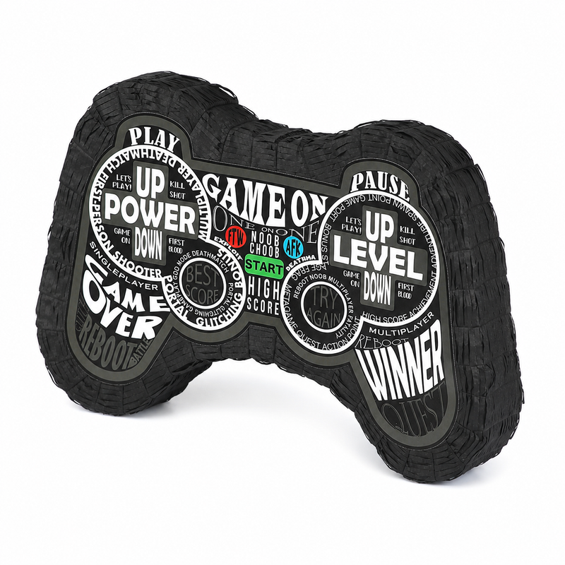 Pinata "Game Controller" Schwarz | 28.8x7.5x42.8cm