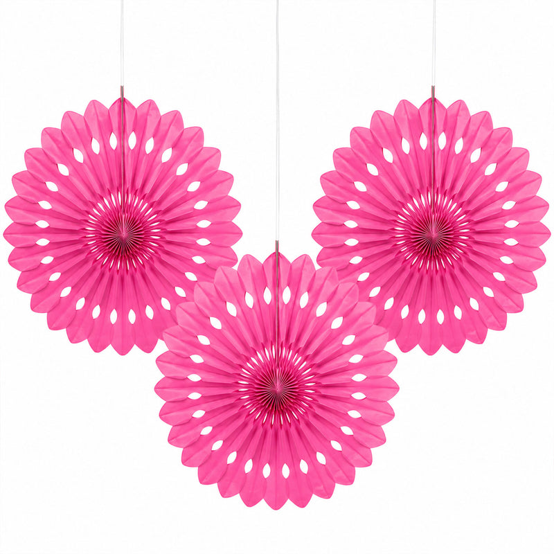 Dekofächer Uni 40cm/1 Stück | Hot Pink