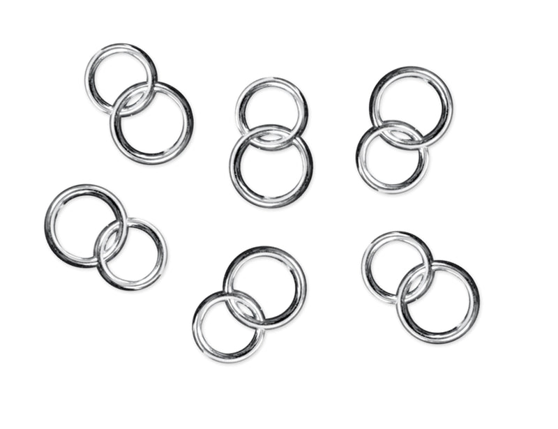 Dekostein Ringe 25 St., silber