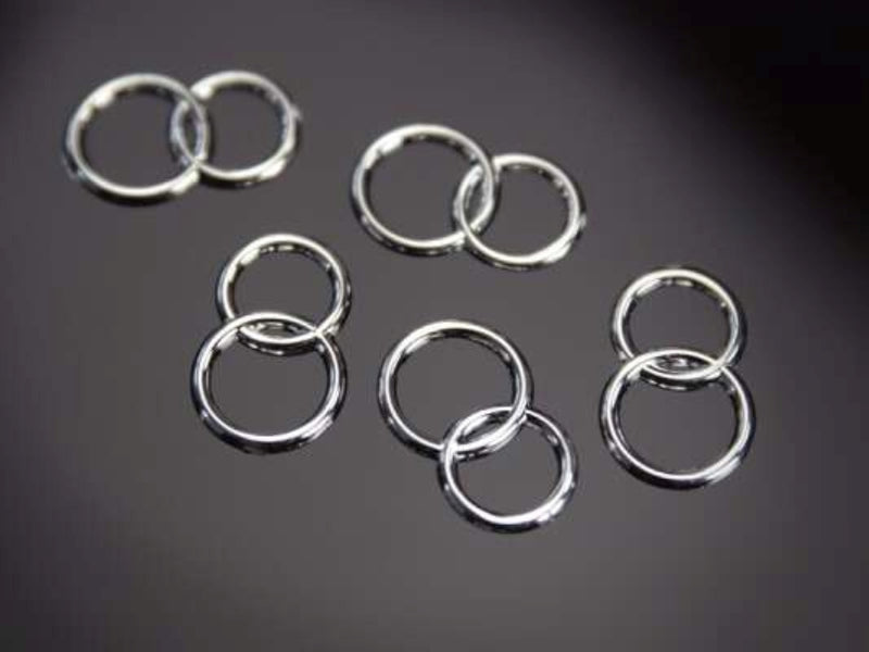 Dekostein Ringe 25 St., silber