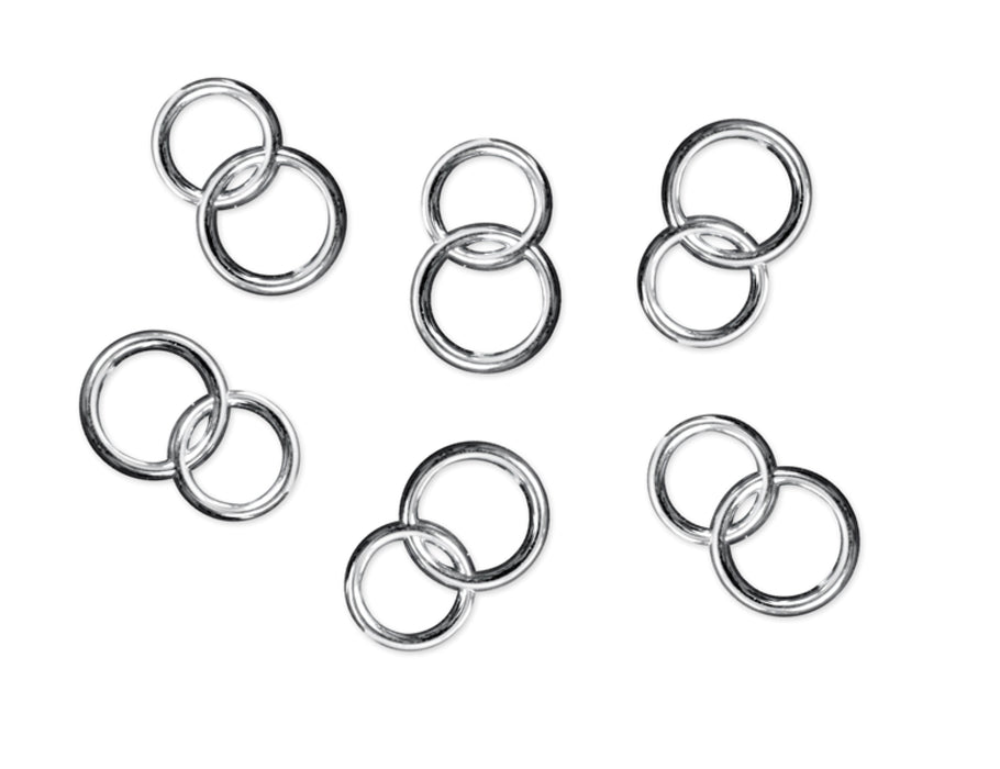 Dekostein Ringe 25 St., silber