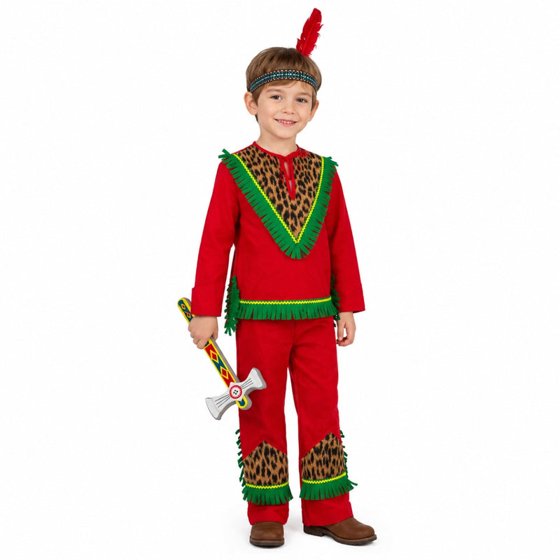 Indianer Kiowa Kostüm für Kinder Gr. 116 - 4 tlg.