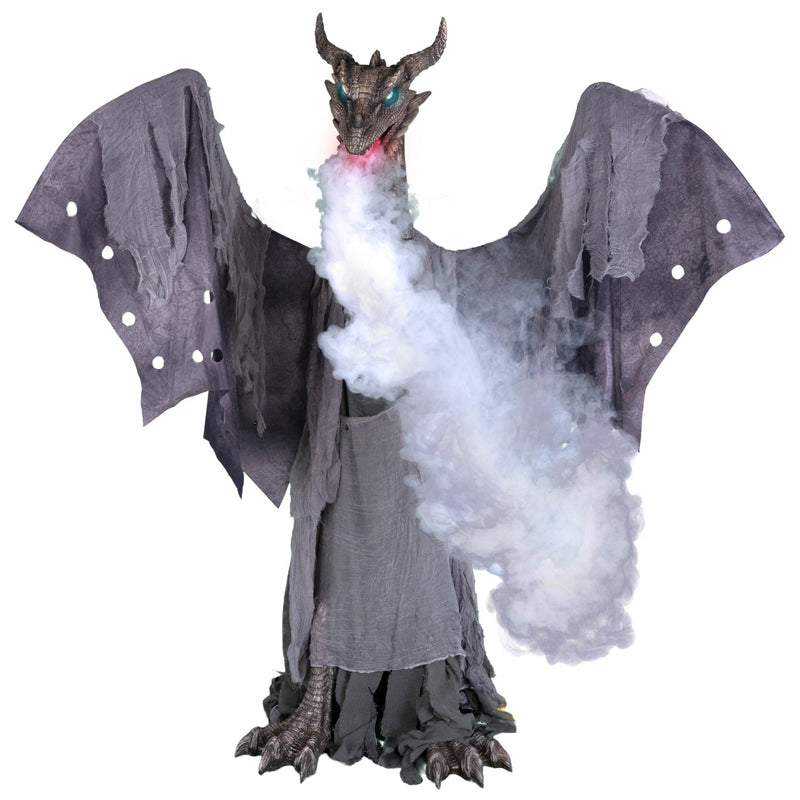 Drache mit Licht, Bewegung und Ton - 187 cm | Halloween Dekoration