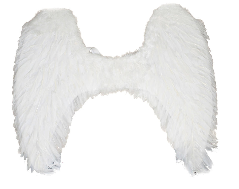Engelsflügel aus Federn - Weiß | Varianten zum Engelskostüm Weihnachten Karneval