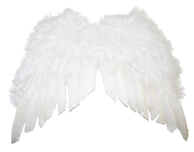 Engelsflügel aus Federn - Weiß | Varianten zum Engelskostüm Weihnachten Karneval