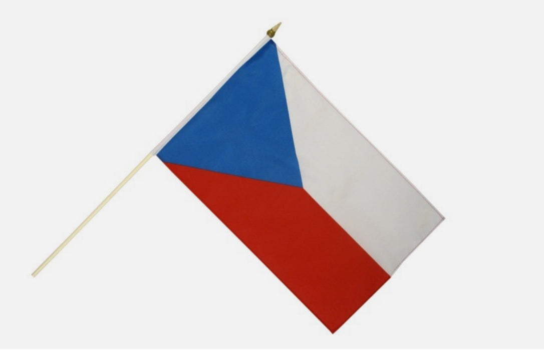 Stockflagge Tschechien 30x45cm