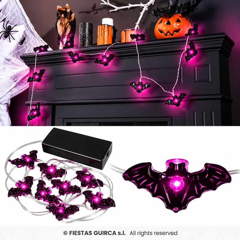 "Fledermaus" Lichterkette 120 cm | Halloween Dekoration