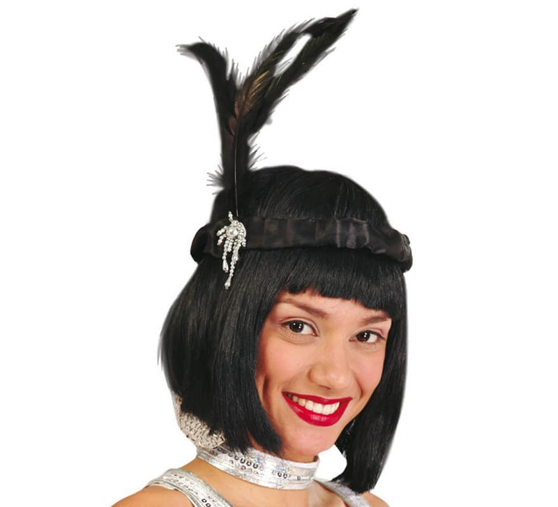 Tiara Diadem Charleston Schwarz