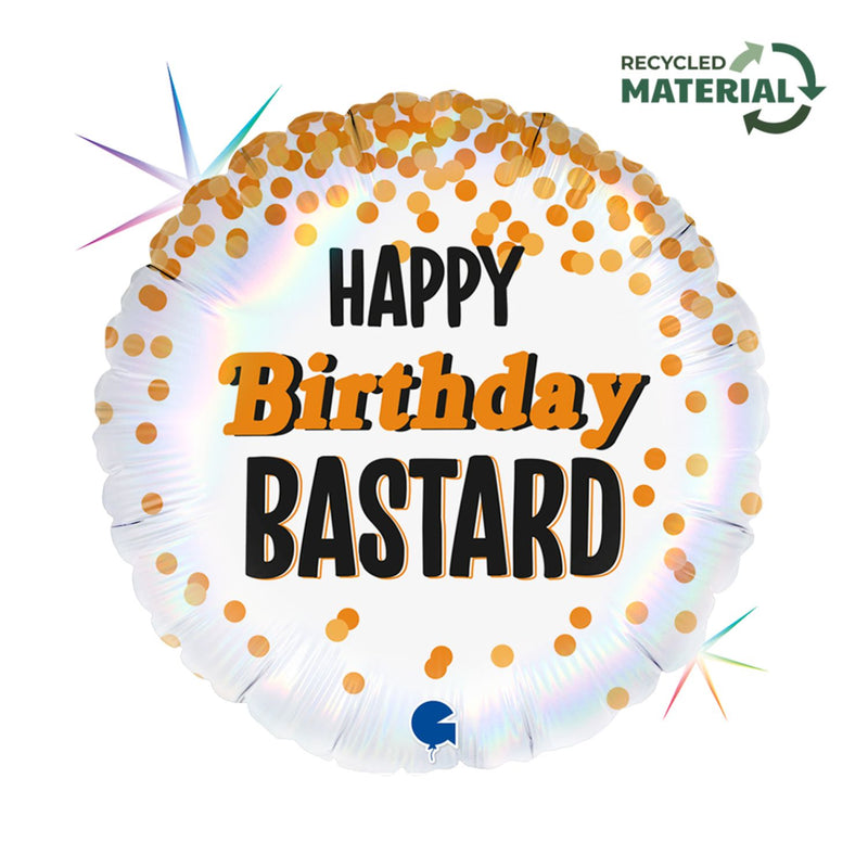 18"/Ø46cm Folienballon "Happy Birthday" Bastard Holo