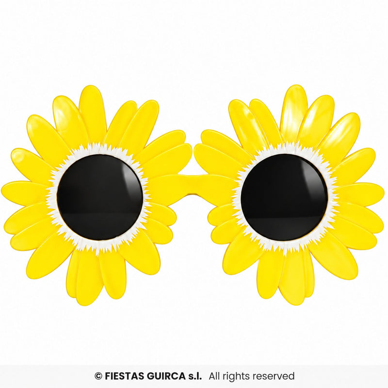 Gelbe Gänseblümchen Brille zum Kostüm