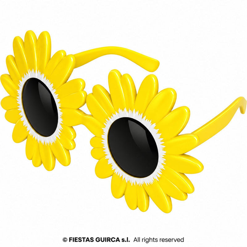 Gelbe Gänseblümchen Brille zum Kostüm
