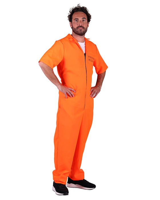 Gefangener Kostüm für Herren "Orange County" | Häftling Overall