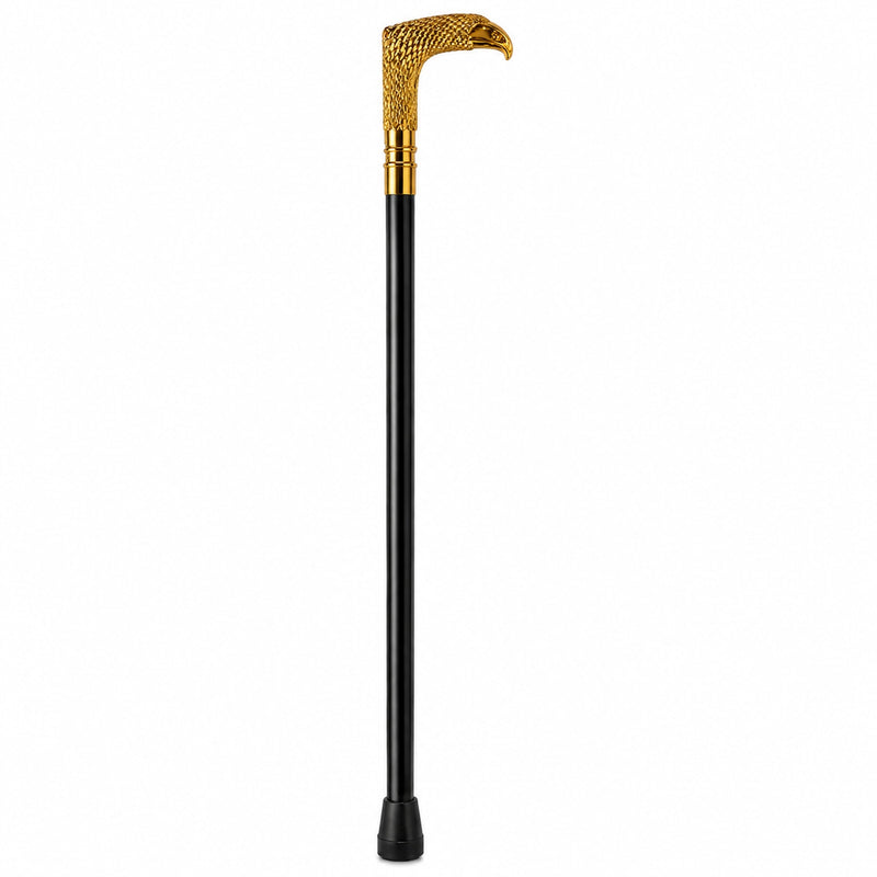 Gehstock aus Metall "Golden Horus - Adler" | Schwarz Gold