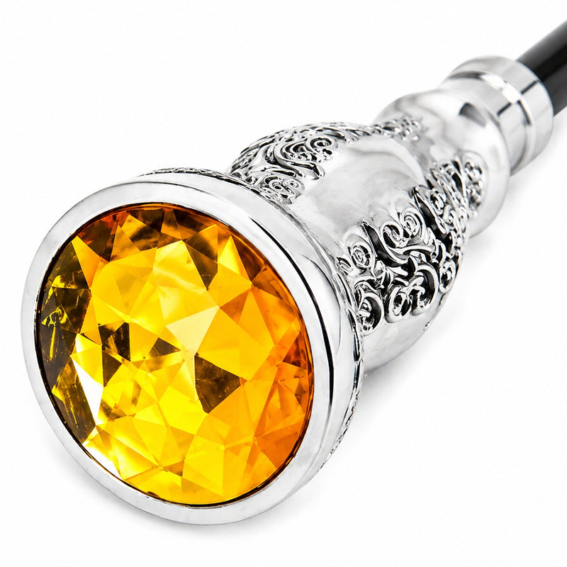 Gehstock aus Metall "Golden Jewel" | Schwarz Gold