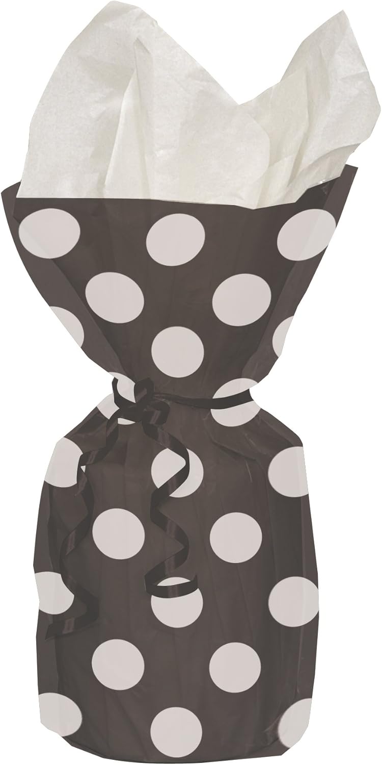 Geschenktüte 12x28cm/20St. Dots Schwarz