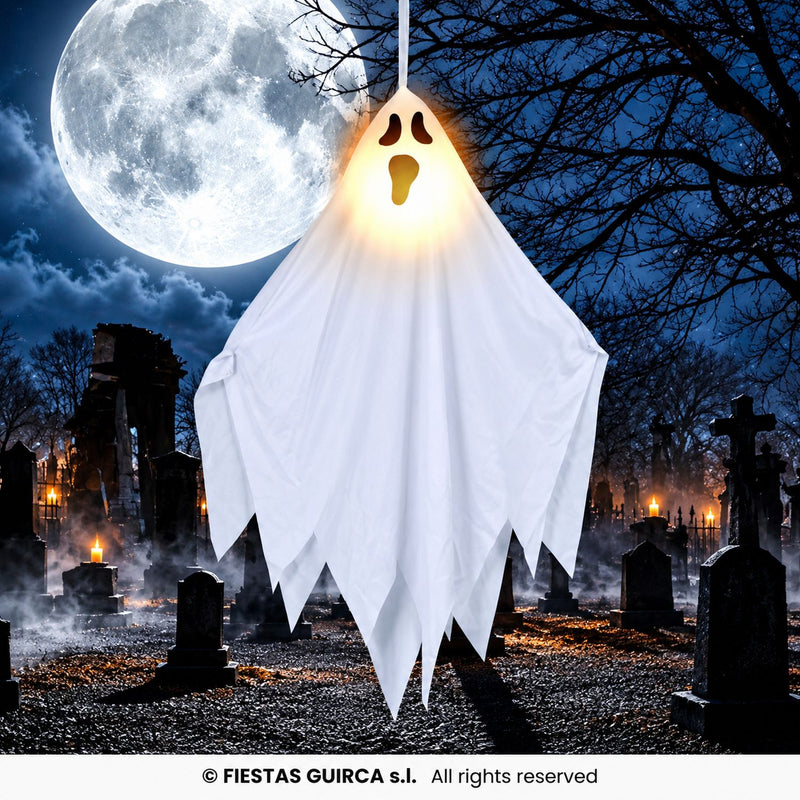 Halloween Figur "Gespenst mit Licht" | 45 cm