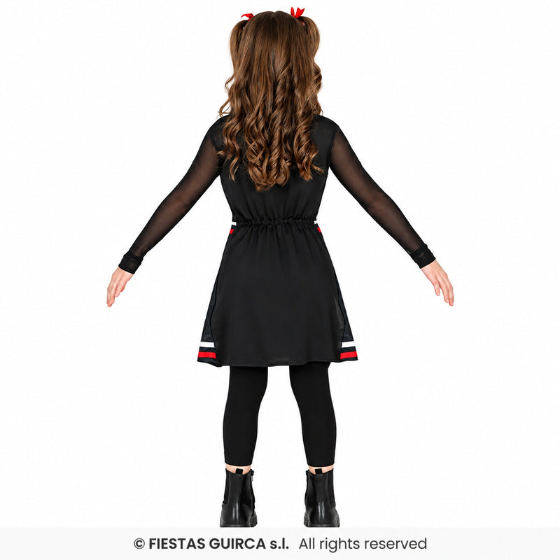"Gothic Cheerleader" Kostüm für Mädchen | Mehrfarbig