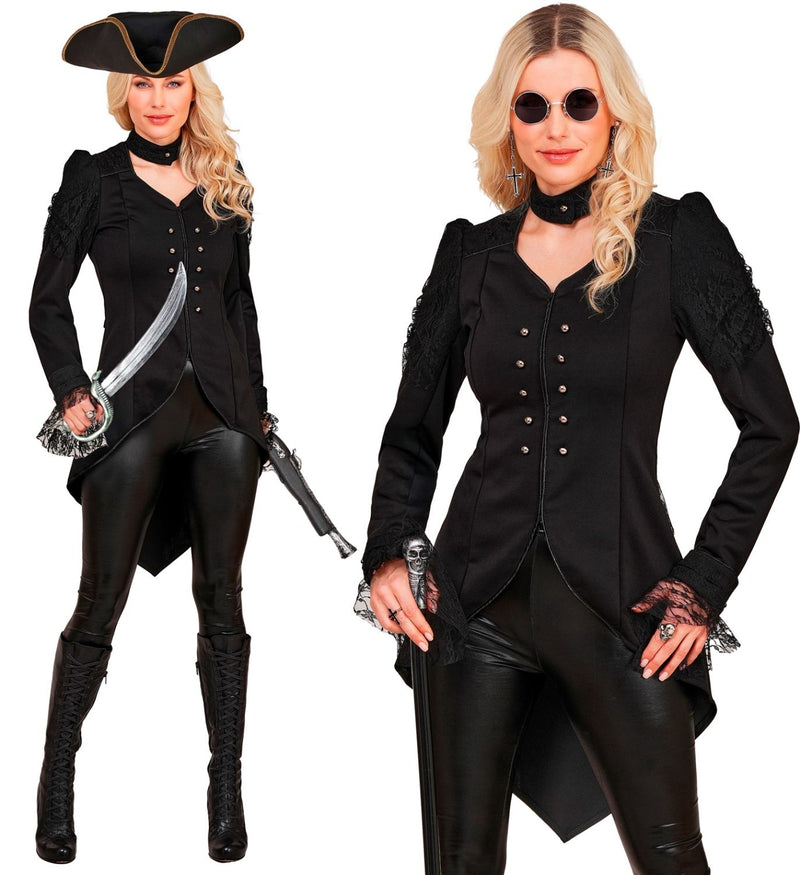 Gothic Frack für Damen | Schwarz