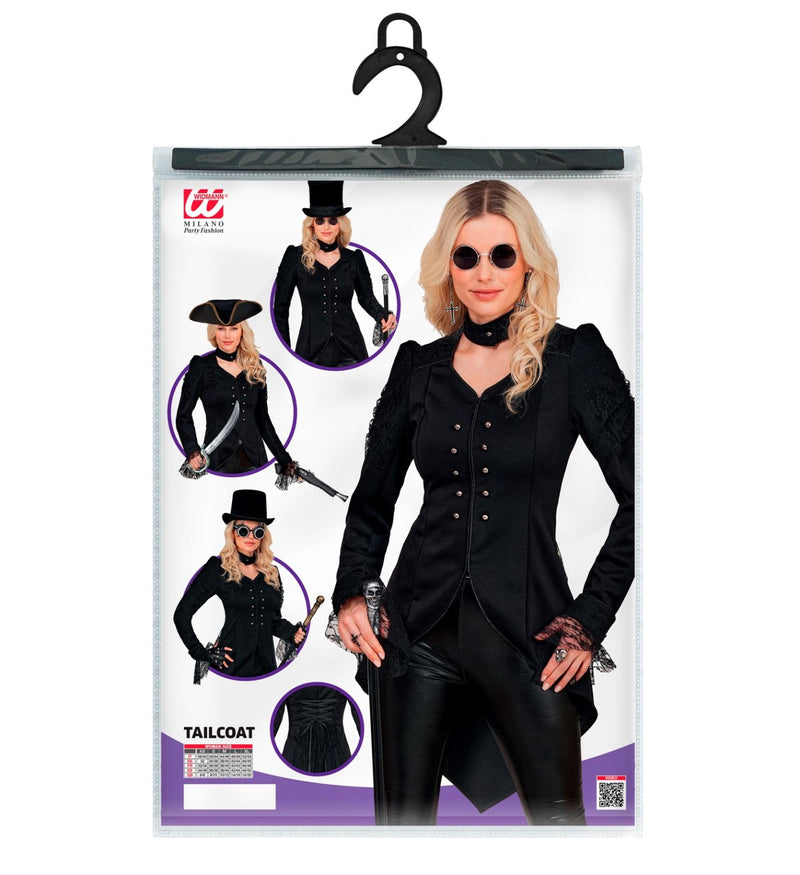 Gothic Frack für Damen | Schwarz
