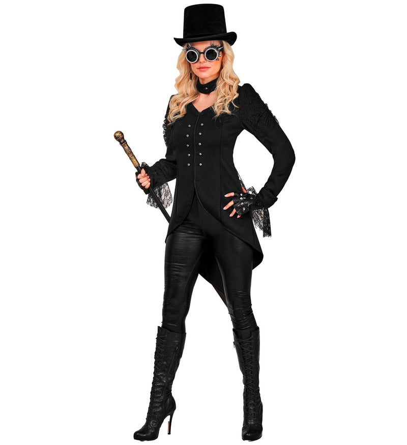 Gothic Frack für Damen | Schwarz