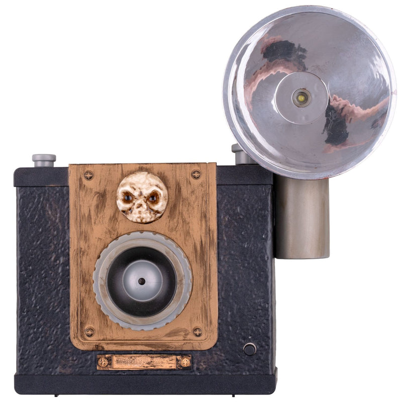Halloween Deko "Gruselige Kamera mit Blitz" - Animatronic | 24 cm