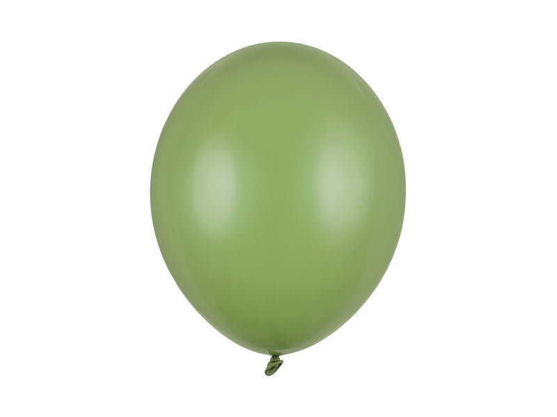 10 Stk. Luftballon Ø30cm "Uni Pastell" | Rosemarin Grün