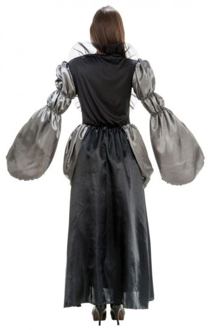 Vampir Kostüm "Siria" für Damen | Grau Weinrot