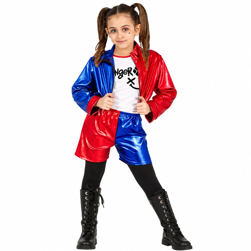 Kostüm "Harlekin Metallic" für Mädchen | Jacke, Hose und T-Shirt