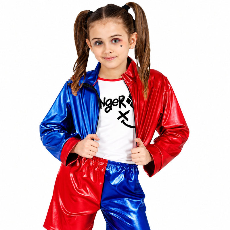 Kostüm "Harlekin Metallic" für Mädchen | Jacke, Hose und T-Shirt