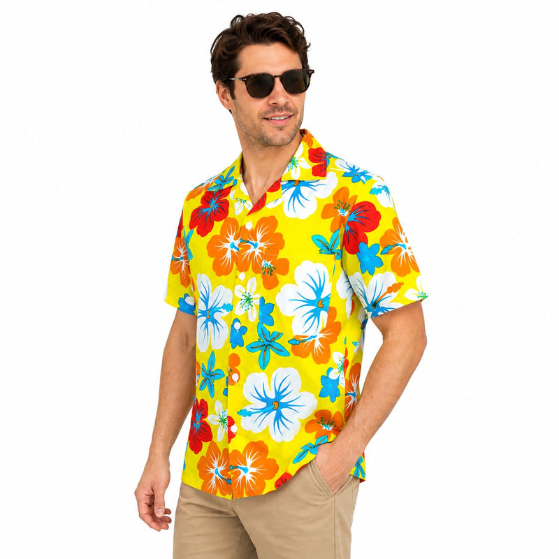Hawaii Hemd "Hibiskus" | Gelb