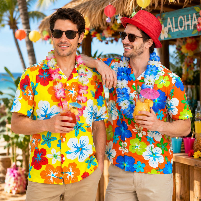 Hawaii Hemd "Hibiskus" | Gelb