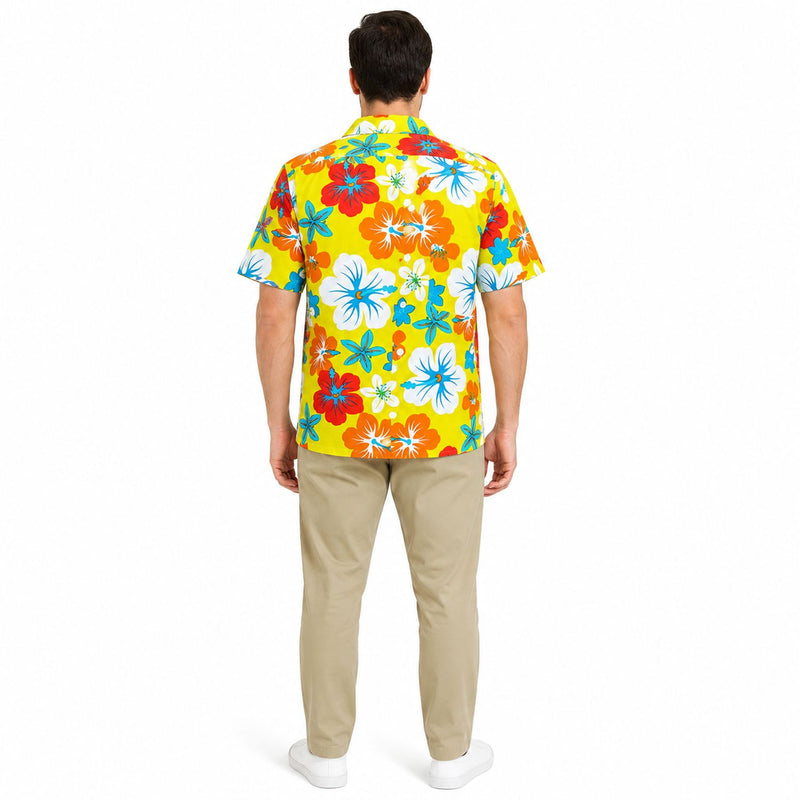 Hawaii Hemd "Hibiskus" | Gelb