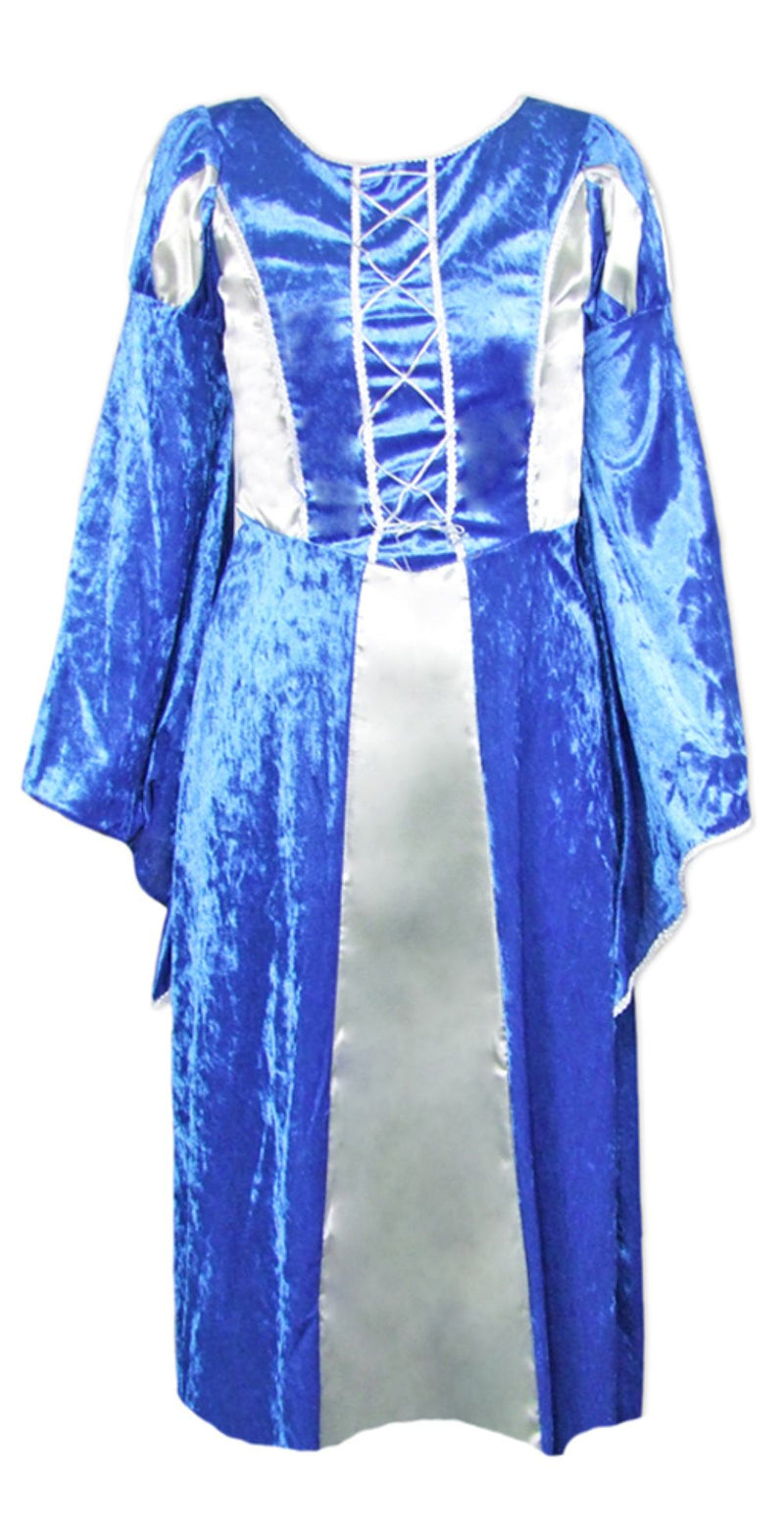 Burgfräulein Kostüm "Prinzessin Helena" für Mädchen | Blau Silber