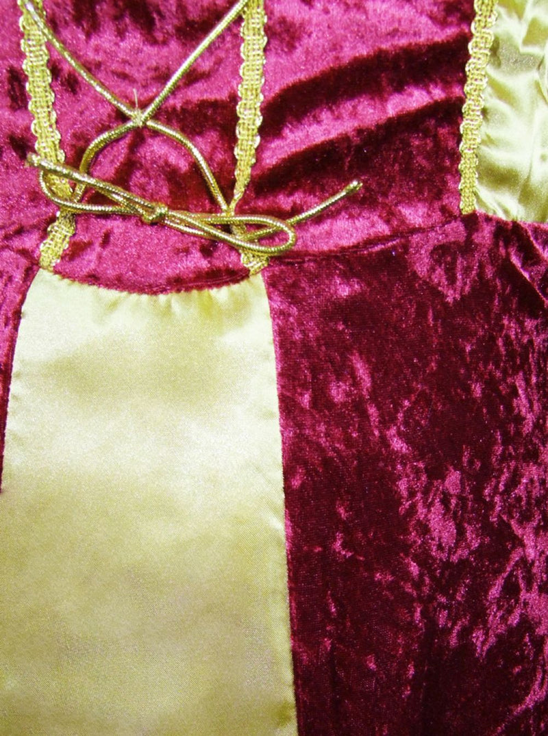 Burgfräulein Kostüm "Prinzessin Helena" für Mädchen | Burgunderrot Gold